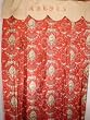 Red Print and Embroidered Linen Hand Embroidered Roll up Curtain