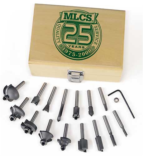MLCS Woodworking 15 Pc. Carbide-tipped Router Bit Set, 1/2" shank