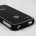Case Buddy New Stylish Apple iPhone 4 4S Case and Screen Protector - Aluminium Hard Black Bumper Case Cover for iPhone 4 & iPhone 4S