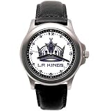 LogoArt Los Angeles Kings Men's Leather Rookie Watch