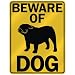 BEWARE OF  BULLDOG  PARKING SIGN DOG