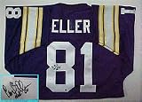 Carl Eller, Minnesota Vikings NFL Authentic Autographed Purple Throwback Jersey