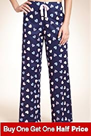 Pure Cotton Heart Print Pyjama Bottoms