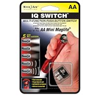 Nite Ize NIQ-07-AA Multi-Function Push Button On/Off IQ Switch for AA Mini Flashlight