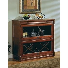 Contemporary Style Mahogany Finish Wine Rack Bookcase by visiondecor Furniture