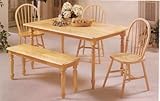 Natural Finish Farm House Solid Wood Table/Spindle Chr