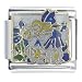 Jewelry : Blue Fairy With Flowers Italian Charms Bracelet Link