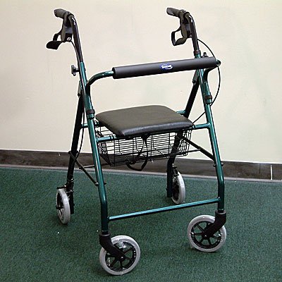 Invacare Soft Seat Aluminum Rollator with Straight Backrest-Green,Each
