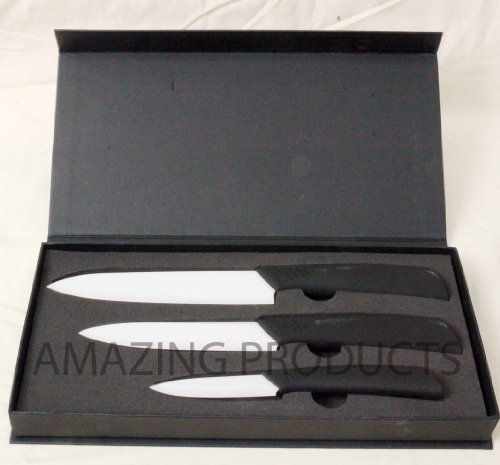 Latest Luxury Quality - Ceramic Knife SET, 3 knives in Lovely Presentation box 6