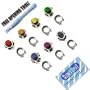 7 Pack Blackberry Trackball Colored/ Joystick / Navigate / Pearl / Ring Repair Replacement Fix Fixing for Rim for Blackberry Pearl 8100 8130 Curve 8300 8310 8320 8800 8820 8830 in Red, Orange, Yellow, Green, Blue, Purple and Black Plus Opening Tool with Exclusive FREE Complimentary Super Deal Micro Fiber Cleaning Cloth