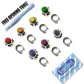 7 Pack Blackberry Trackball Colored  Joystick Navigate Pearl Ring Repair Replacement Fix... by Super Deal