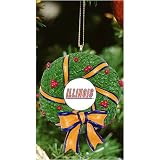 Illinois Fighting Illini NCAA Wreath Tree Ornament