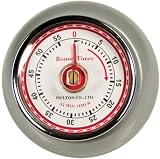 Fox Run Retro Kitchen Timer with Magnet, Silver
