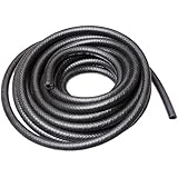 HBD Thermoid NBR/PVC SAE30R7 Premium Fuel Line Hose, 3/8" x 25' Length, 0.375" ID, Black