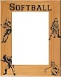 Laser Engraved Wood Softball Photo / Picture Frame