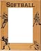 Laser Engraved Wood Softball Photo / Picture Frame