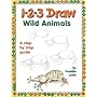 1-2-3 Draw: Wild Animals - A Step by Step Guide