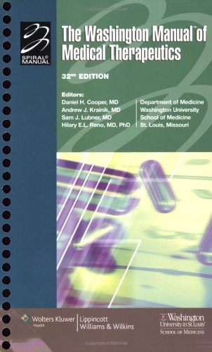 The Washington Manual of Medical Therapeutics, 32nd edition (Spiral Manual Series)