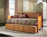 Casey I Daybed w/ Trundle in Honey Maple Finish By Fashion Bed Group