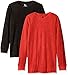 American Hawk Big Boys' 2 Pack: Long Sleeve Thermal Tops, Black/Red, 8