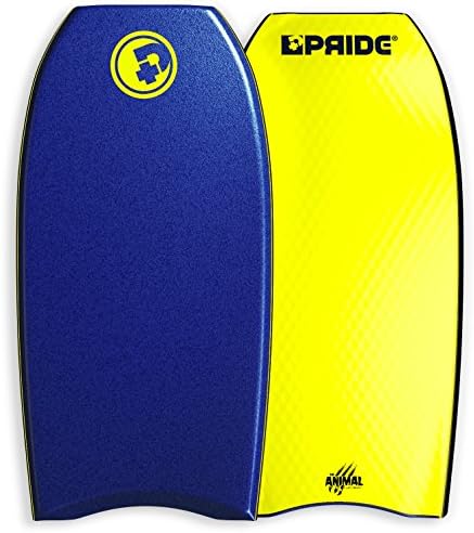 Pride Bodyboard The Animal PP X2 - 41 - Dark Blue deck, Black rails, Fluro Yellow bottom