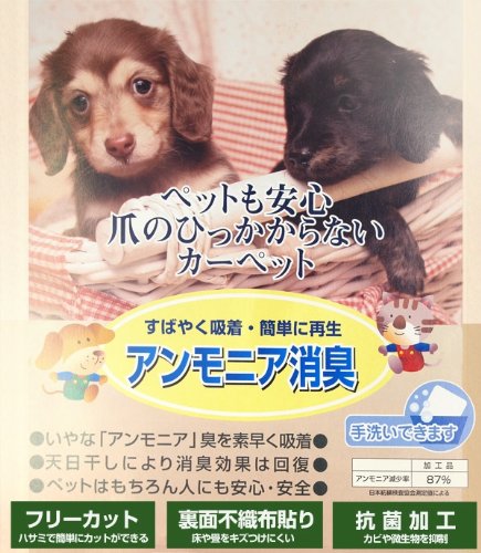 表面カットタイプ 裏面フェルト張り加工(フリーカットOK) 消臭機能折り畳み簡易カーペット 『ペットくん』【LIN】 サイズ：江戸間8畳(352×352cm) カラー：ベージュ(#9833160) 