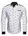 Coofandy Men's Turn-down Neck Printing Long Sleeve Shirt