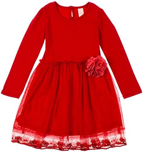 Penny Candy Little Girls Long Sleeve 'Twirl' Dress 6 Scarlet