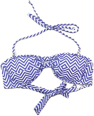 Arizona Jeans Womens Chevron Bikini Swimsuit Top Separate (Large, Periwinkle)