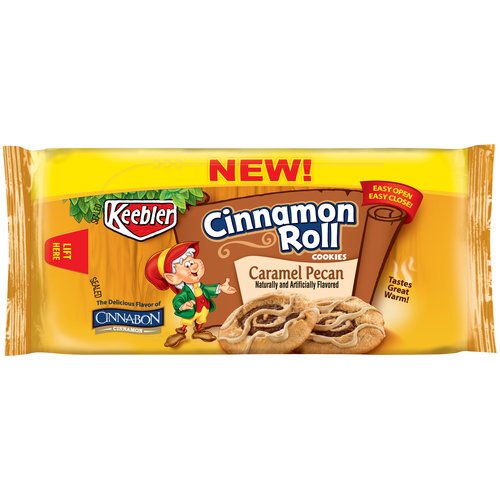 Keebler, Cinnamon Roll Cookies, Caramel Peacan Flavored, 10oz Bag (Pack of 4)
