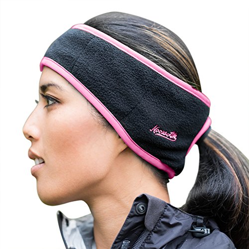 Ponytail Headband | 3 Colors | Warm Fleece for Outdoor Sports and Fitness | Ear Warmer & Sweatband | Super Sweat Absorbent | Perfect for Running or Yoga