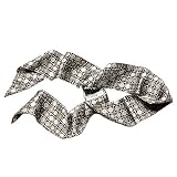 L. Erickson USA Elastic Loop Headband 100% Silk Charmeuse - Silver Bullet