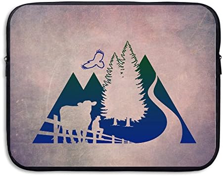 YUVIA Geek Wyoming Coyboy Laptop Bag For Notebook 13 Inch