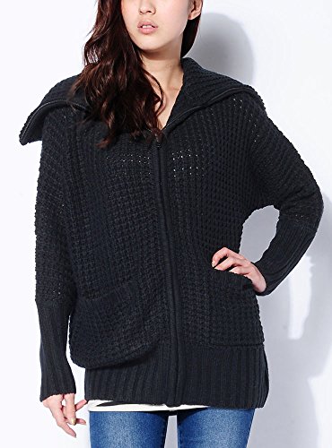 (ディーループ)D-LOOP スプリング カーディガン レディース 長袖 ジップアップ　ニット 春 夏 107102