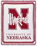 Nebraska Cornhuskers Logo 2 Layer Afghan Throw Blanket from Simply Home