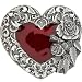 3-D Detalied WESTERN HEART with ROSE Belt Buckle
