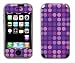 Purple Polka Dots Design Decal Protective Skin Sticker for Apple iPhone
