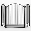 Woodfield Satin Nickel Black Three Fold 52" Screen for Fireplace