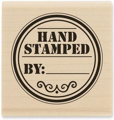 Stampabilities Wood Mount Rubber Stamp "Hand Stamped By - C1119"
