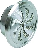 ワールド SUS304ステンレス 丸型レジスターφ150mm アミ付(10メッシュ) H/L(ヘアーライン)クリアー WRR-150
