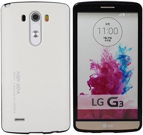 [White] Nekeda PT Saffiano G3 PU Leather Pattern Jelly Case for LG G3