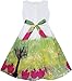 Sunny Fashion Girls Dress Apple Tree Print Bow Tie Summer Sundress