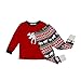 Norbi Parent-Child Family Christmas Clothes Sleepwear Mom Dad Deer Striped Pajamas Set