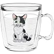 Kitty (Black & White) 12 oz Insulated Coffee Mug, Clear