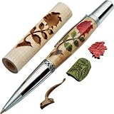 read full review Woodturner's Red Rose Laser Cut Inlay Pen Kit Blank