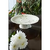 Belleek Harp Shamrock Pedestal Cake Plate B0264