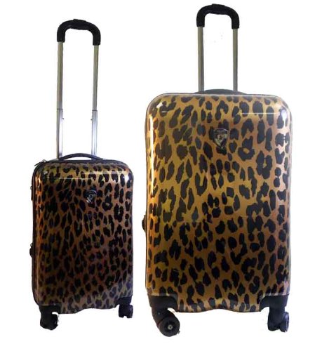 2 in 1 Luggage 26'' & Carry-on 22'' By Heys USA Leopard Style TSA Lock 4 Wheels