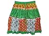 Womens Skirt- Hippie Boho Peasant Cotton Floral Printed Green Mini Skirts