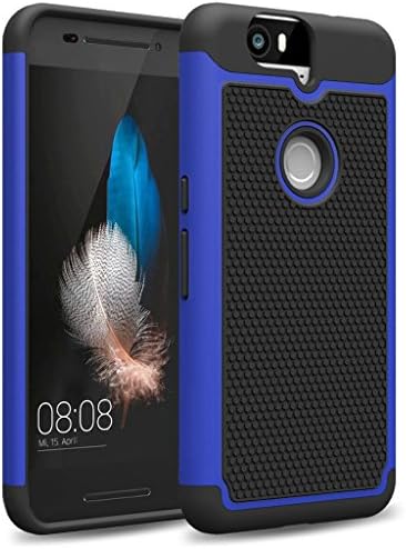 Nexus 6P Case - CAISEDO(TM)[Anti Drop] Hard Polycarbonate + Silicone Protector Bumper Cover for Google Nexus 6P by Huawei 5.7 Inch Smartphone 2015 [C023B2]Blue