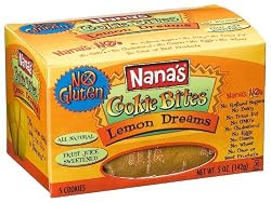 Nana's No Gluten Lemon Dreams Cookie Bites, 5-Ounce Boxes (Pack of 12)